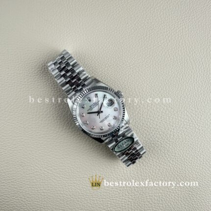 Replica Rolex Datejust 126234-0019 | Madreperla & Moissanite | Super Clone Clean Factory