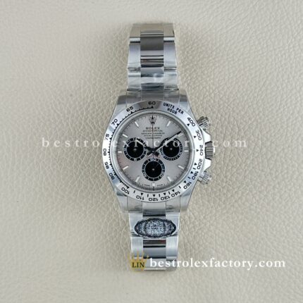 Clean Factory Rolex Daytona 126509-0003 Grey Panda Dial White Gold Bezel Super Clone Chronograph waterproof Best replica 4131 Movement