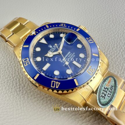 Clean Factory Rolex Submariner 126618LB | 41mm Oro Completo Quadrante Blu | Miglior Orologio Replica