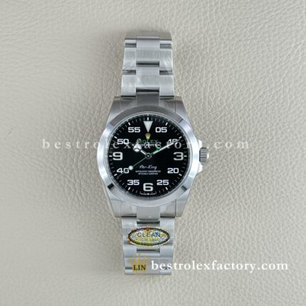 Our Clean Factory Air-King M126900-0001 | 40mm Green ROLEX Letters Yellow Crown | Best Replica Watch