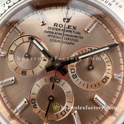 Rolex Daytona 116505 Pink Baguette – Clean Factory Super Clone di Lusso