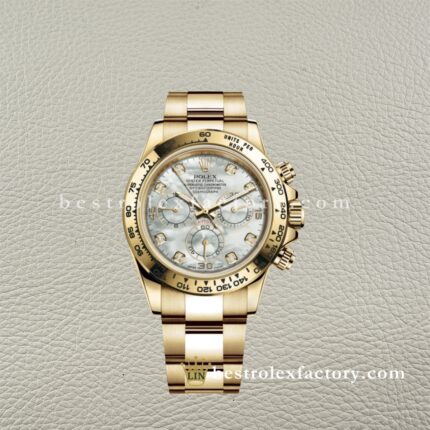 Rolex Daytona 116508-0007 Quadrante Madreperla Diamanti – Replica Super Clone Clean Factory