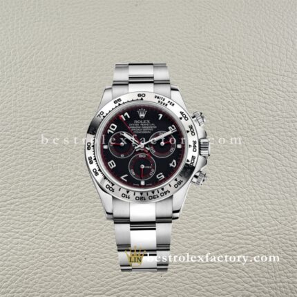 Rolex Daytona 116509-0036 Quadrante Nero Arabi – Replica Super Clone Clean Factory Oro Bianco