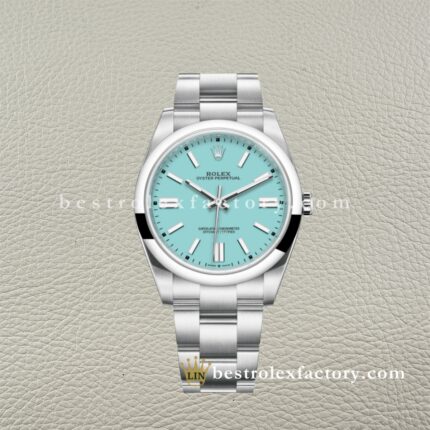 Clean Factory Rolex Oyster Perpetual 124300-0006 Quadrante Tiffany Blu 41mm | Super Clone Replica