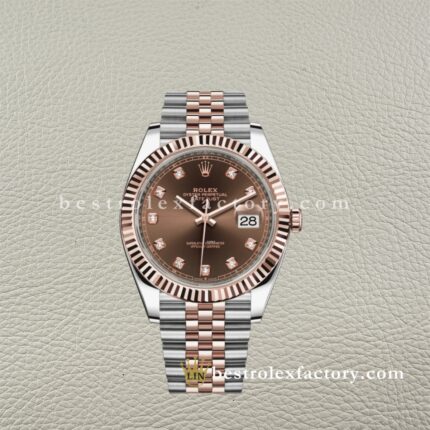 Replica Rolex Datejust 126331-0004 Quadrante Cioccolato Diamanti - Super Clone Clean Factory