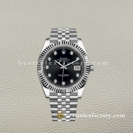 Replica Rolex Datejust 126334-0012 Quadrante Nero Diamanti – Super Clone Clean Factory