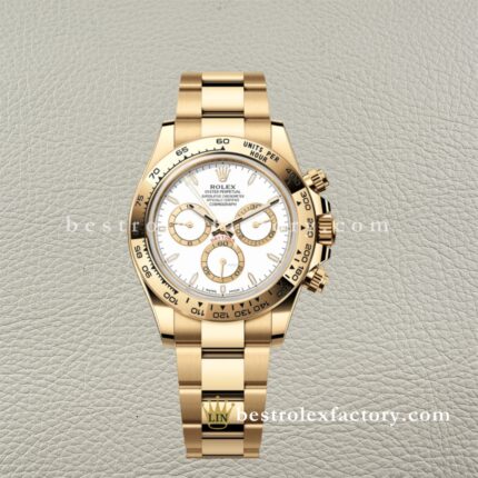 Rolex Daytona 126508-0001 Replica Clean Factory Oro Giallo Quadrante Bianco