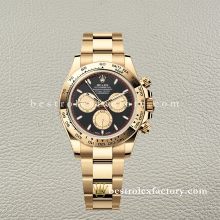 Clean Factory 126508-0002 Paul Newman Rolex Daytona | Quadrante Nero Sottoquadranti Champagne | 44-Rubini Dandong 4131