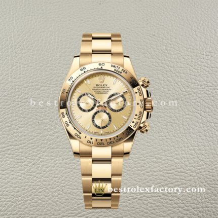 Rolex Daytona 126508-0005 Replica Clean Factory Oro Giallo Quadrante Champagne