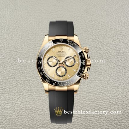 Clean Factory Rolex Daytona 126518LN-0010 Quadrante Champagne Cerchi Chiocciola Neri Oro Giallo – Dandong 4131 | Oysterflex