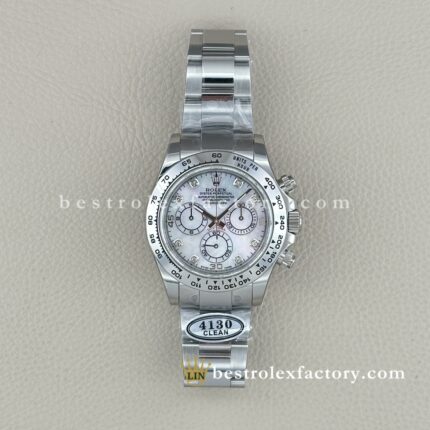 Rolex Daytona 116509-0064 Quadrante Madreperla Bianca Diamanti – Clean Factory Replica Super Clone