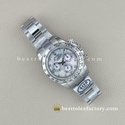 Rolex Daytona 116509-0064 Quadrante Madreperla Bianca Diamanti – Clean Factory Replica Super Clone