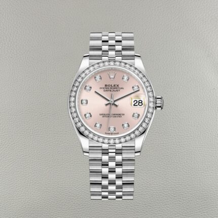 Replica Rolex Lady Datejust 278384RBR-0036 31mm Rosa Moissanite Acciaio | Clean Factory